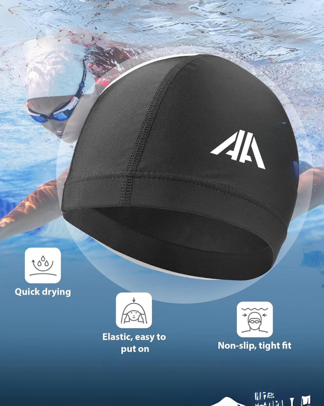 كب سباحة قصير قماش مشمع